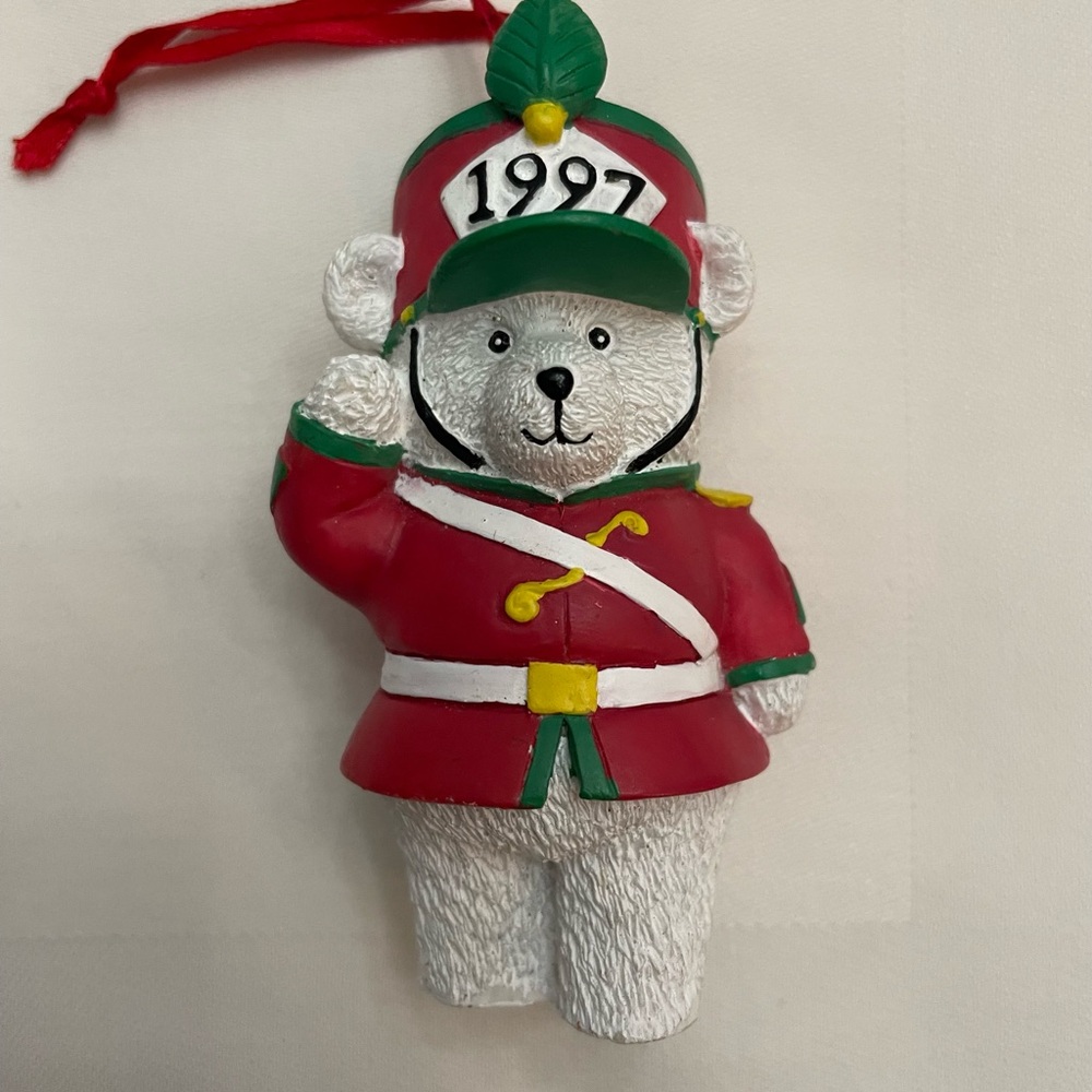 Vintage Santa Bear Ornament from Dayton Hudson’s Red and White Bear. 1997. EUC